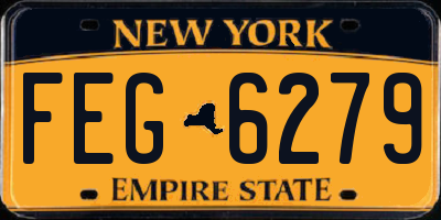 NY license plate FEG6279
