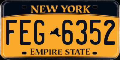 NY license plate FEG6352