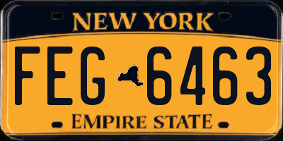 NY license plate FEG6463