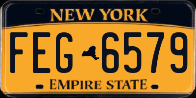 NY license plate FEG6579