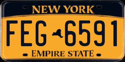 NY license plate FEG6591