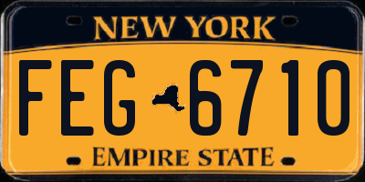 NY license plate FEG6710
