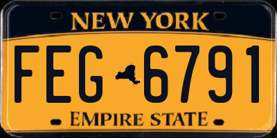 NY license plate FEG6791