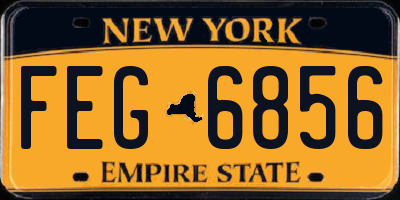 NY license plate FEG6856
