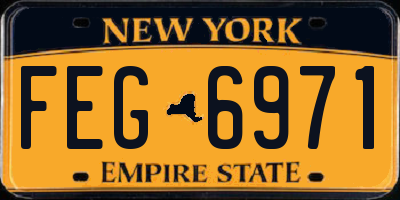 NY license plate FEG6971