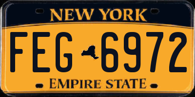 NY license plate FEG6972