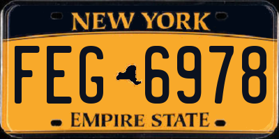 NY license plate FEG6978
