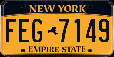NY license plate FEG7149