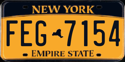 NY license plate FEG7154
