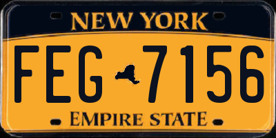NY license plate FEG7156
