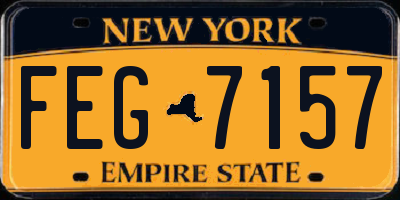 NY license plate FEG7157