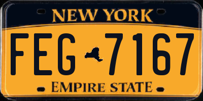 NY license plate FEG7167