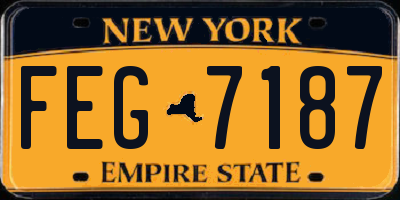 NY license plate FEG7187