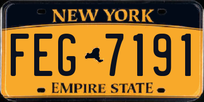 NY license plate FEG7191
