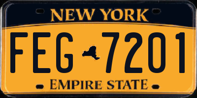 NY license plate FEG7201