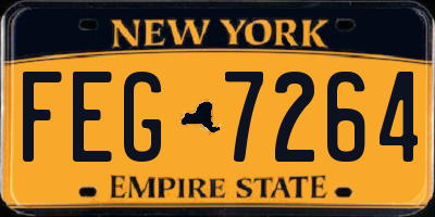 NY license plate FEG7264