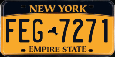 NY license plate FEG7271