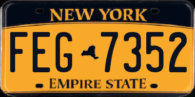 NY license plate FEG7352