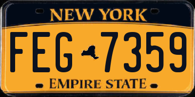 NY license plate FEG7359