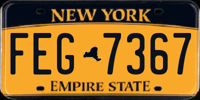 NY license plate FEG7367