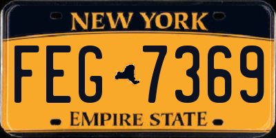 NY license plate FEG7369