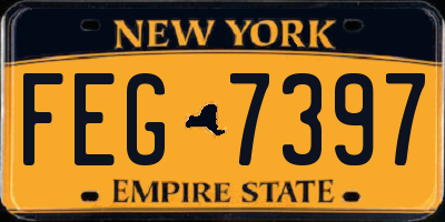 NY license plate FEG7397