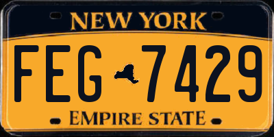 NY license plate FEG7429