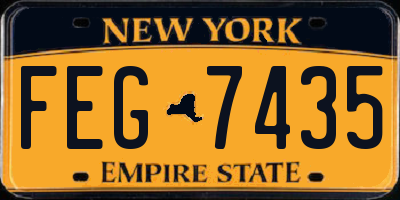NY license plate FEG7435