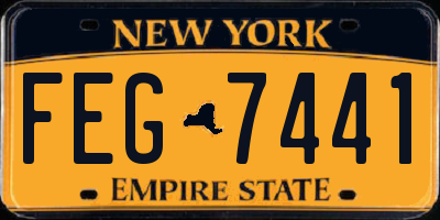 NY license plate FEG7441
