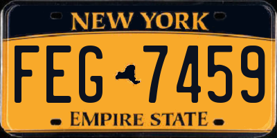 NY license plate FEG7459