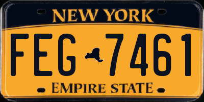 NY license plate FEG7461