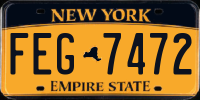 NY license plate FEG7472