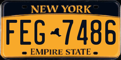 NY license plate FEG7486