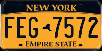 NY license plate FEG7572