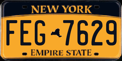 NY license plate FEG7629