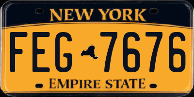 NY license plate FEG7676