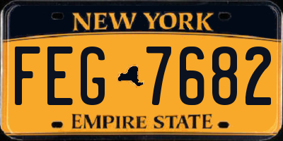 NY license plate FEG7682