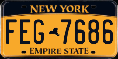 NY license plate FEG7686