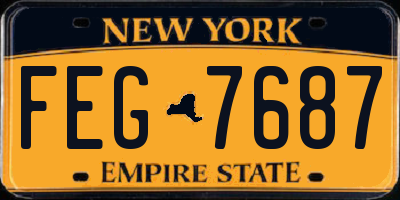 NY license plate FEG7687