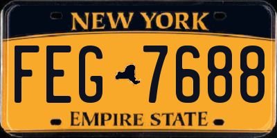 NY license plate FEG7688