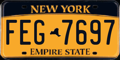 NY license plate FEG7697