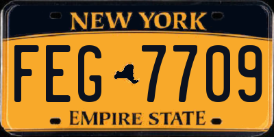 NY license plate FEG7709
