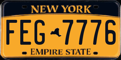 NY license plate FEG7776
