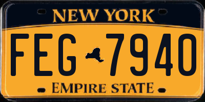 NY license plate FEG7940