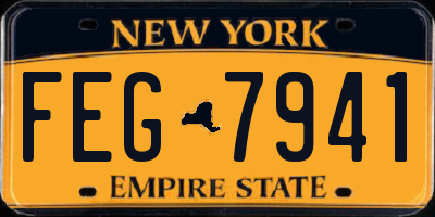 NY license plate FEG7941