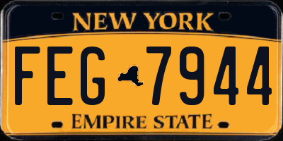 NY license plate FEG7944