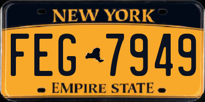 NY license plate FEG7949