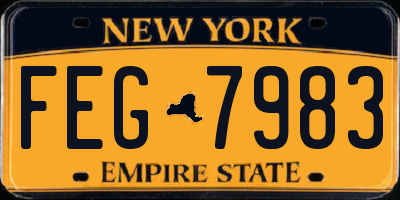 NY license plate FEG7983
