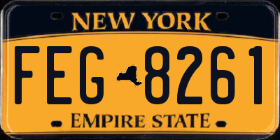 NY license plate FEG8261