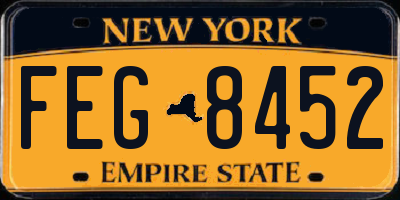 NY license plate FEG8452
